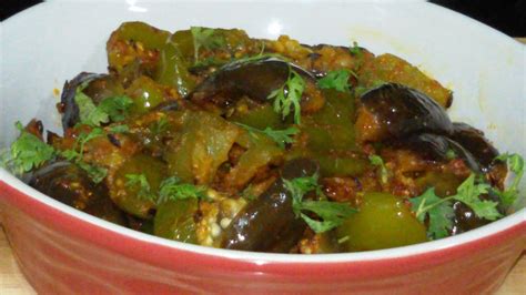 Baingan Shimla Mirch Sabzi Eggplant Capsicum Rec Youtube