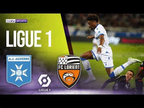 Aj Auxerre Vs Fc Lorient Ligue Highlights Bein