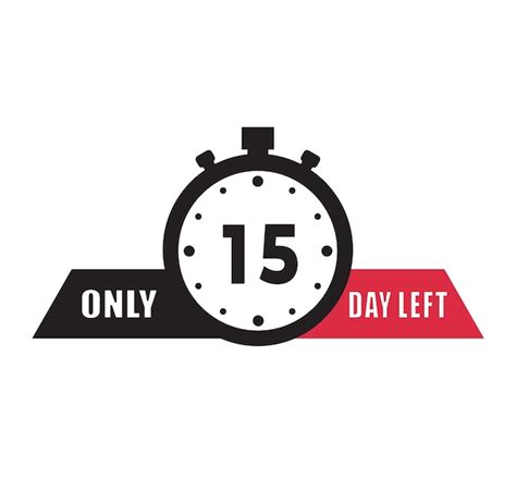 Premium Vector 15 Day Left Countdown Discounts And Sale Time 15 Day