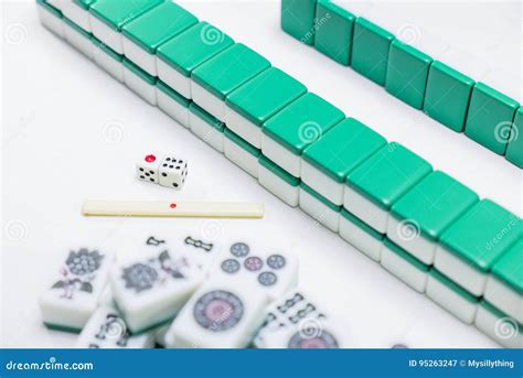 Mahjong The East Asia Game On White Background Stock Image Image Of