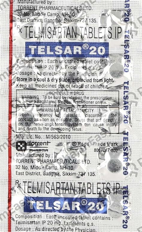 Telmipil 20 MG Tablet 10 Uses Side Effects Price Dosage PharmEasy