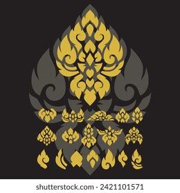 Thai Wood Carving Majapahit Kingdom Culturewood Stock Vector (Royalty Free) 2421101571 ...