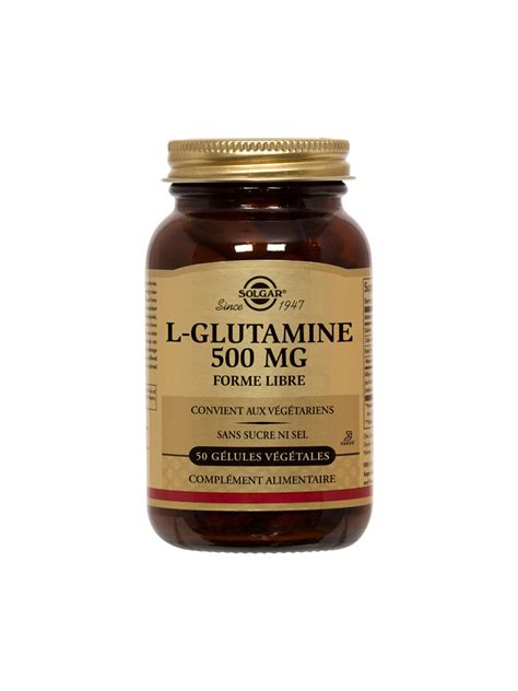 Solgar L Glutamine 500mg 500 Vegetable Capsules