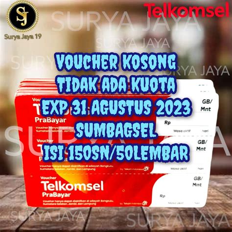 Voucher Kosong Telkomsel Sumbagsel Per Ikat Lazada Indonesia