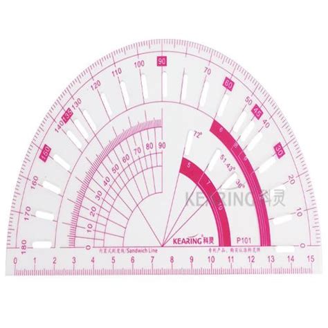 Rapporteur Semi Circulaire En Plastique Kearing P101 Happy Hand