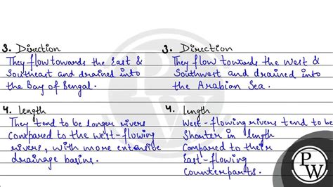 Compare The East Flowing And West Flowing Rivers Of The Peninsular India East Flowing Rivers 1