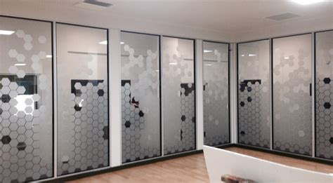 Frosted Window Film Cut 1 Honeycomb Hexagon Custom Frosted Glass Film For The Office