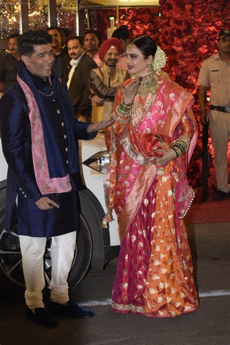 Rekha at Isha Ambani and Anand Piramal's wedding on 12th Dec 2018 / Rekha - Bollywood Photos