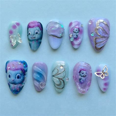 Barbie Fairytopia Bibble Nails Fan Art Fake Gel at Home Manicure With ...