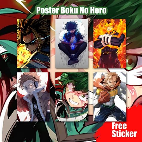 Jual Poster Anime BOKU NO HERO ACADEMIA Todoroki Shouto Midoriya