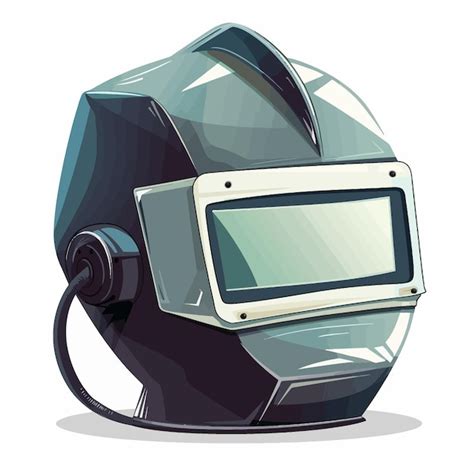 Premium Vector Vector Cartoon Welding Helmet Isolated White Background