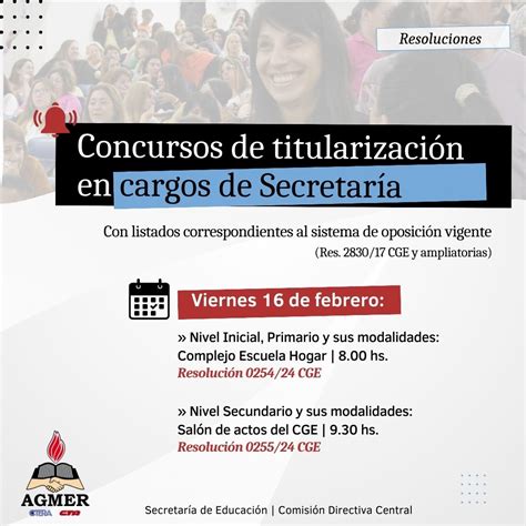 Concursos de titularización de cargos de Secretaría