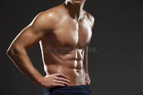 Close Up Of Naked Male S Torso Stock Photo Image Of Hair Isolated