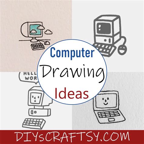 20 Computer Drawing Ideas For Everyone To Try Diyscraftsy