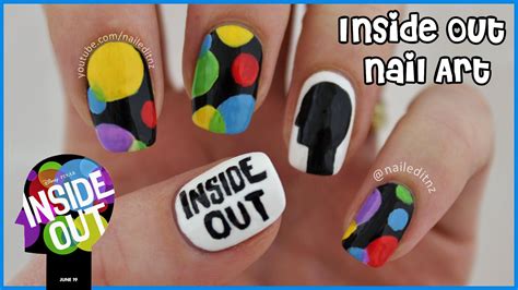 Inside Out Movie Nail Art Tutorial Disney Nails Nail Art Disney Nails