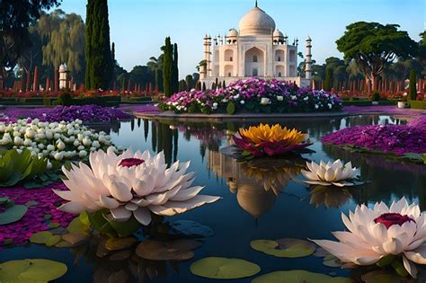 Ai Genererad Taj Mahal Liljor Gratis bilder på Pixabay Pixabay