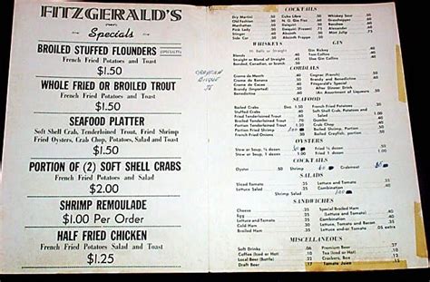 Although I Wasnt Around In The 50s This Was A Menu From One Of My