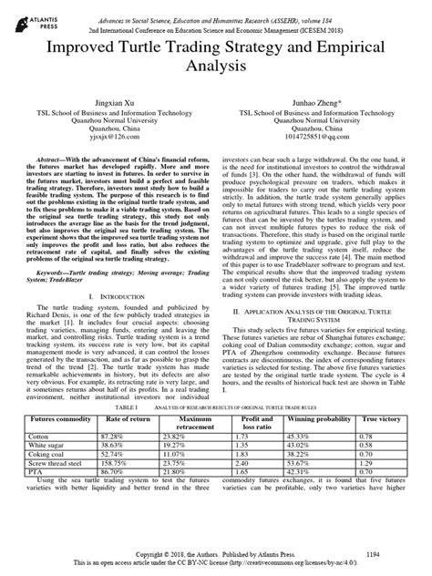 Improved Turtle Trading Strategy | PDF