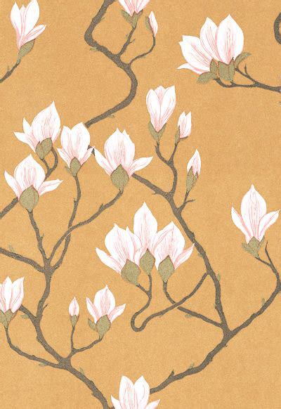 Magnolia By Cole Son Gold Wallpaper Direct