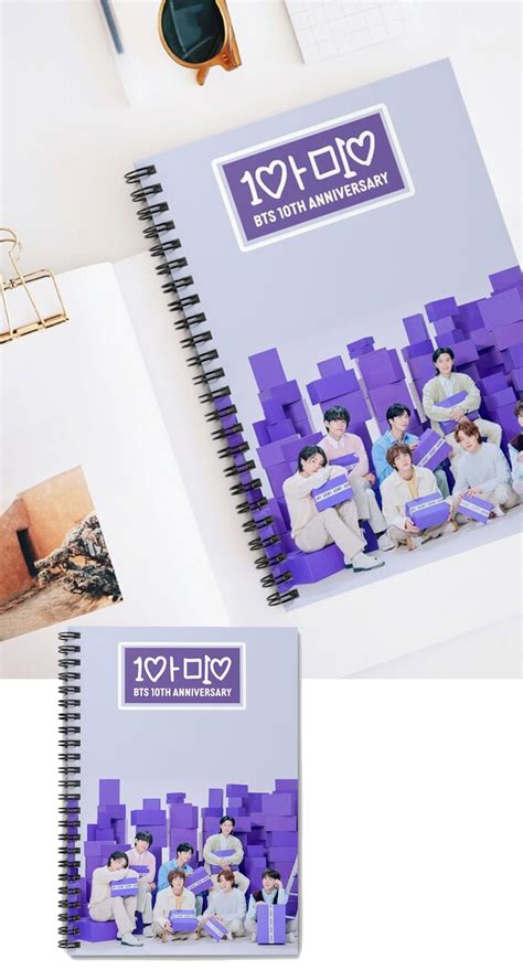 BTS 10th Anniverary Fest Spiral Notebook Great For BTS Army Etsy In