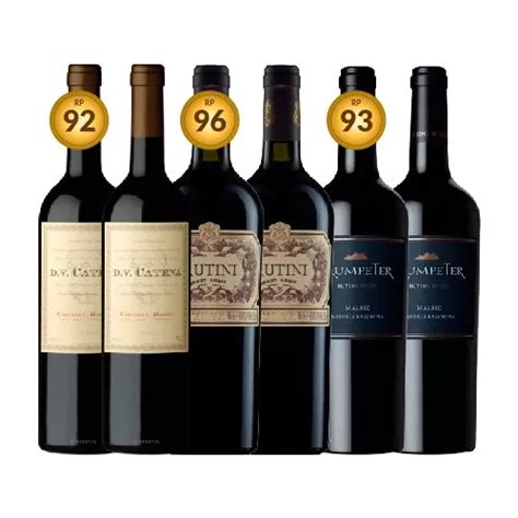 Combo X Vinos Premium Rutini Dv Catena Trumpeter Env O Gratis