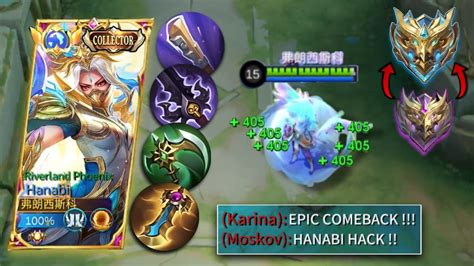 BEST BUILD FOR HANABI RISING TO MYTHIC HONOR EPIC COMEBACK PERFECT