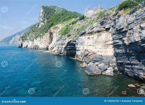 Grotta Di Lord Byron With Turquoise Water And Coast With Rock Cliff