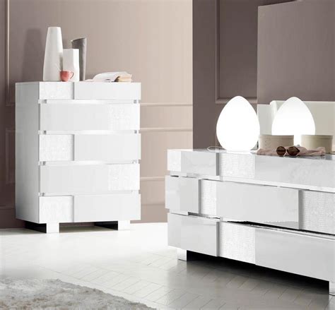 Caprice White Modern Italian Bedroom set -N - Contemporary - Bedroom Star Modern Furniture