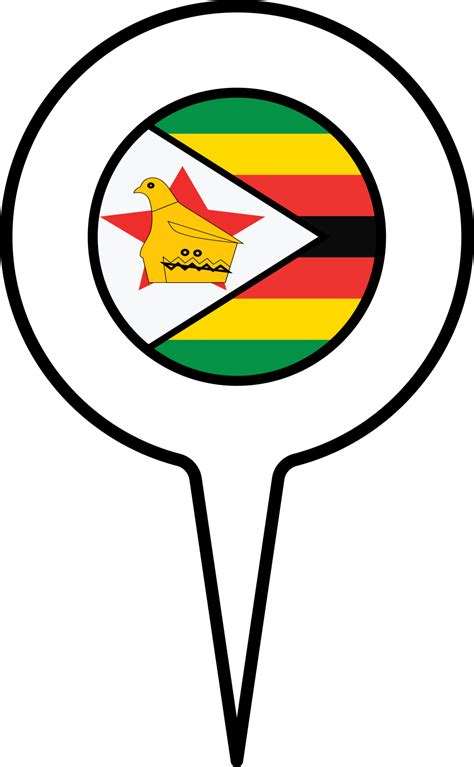 Zimbabwe Flag Map Pointer Icon 24076867 Png