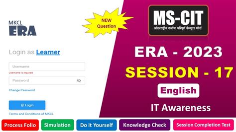 Ms Cit Era Session English Mscit It Awareness Era Session