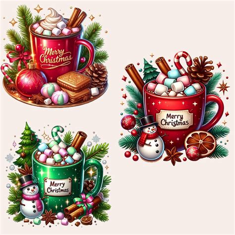 Christmas Hot Chocolate Clipart Hot Cocoa Clipart Christmas Hot Chocolate PNG Winter