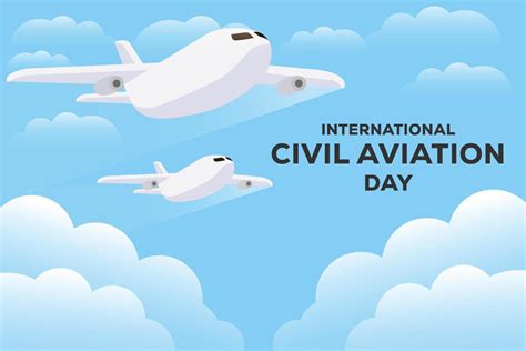 Flat Design International Civil Aviation Day Background Illustration