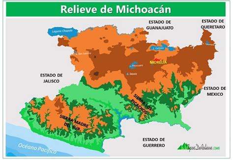 Relieve De Michoacan Mapa Tipos De Relieve