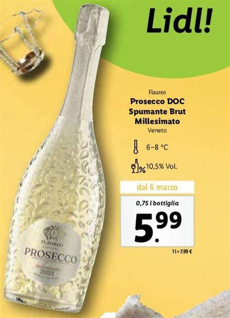 Offerta Flaureo Prosecco DOC Spumante Brut Millesimato Veneto 0 75 L