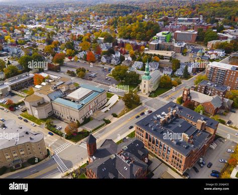 Aerial View Of Worcester Art Museum At 55 Salisbury Street And Downtown