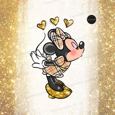 Minnie Mouse PNG File Minnie Gold Glitter Minnie Sublimation Design