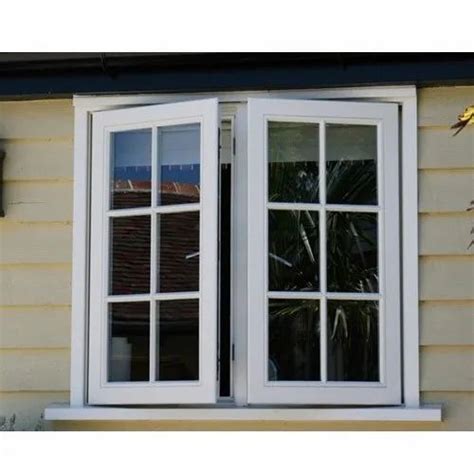 White Plain Upvc Casement Window Thickness Of Glass Mm At Rs