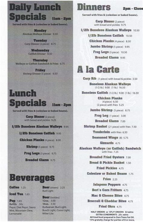 Menu of Mo Fish in Council Bluffs, IA 51501