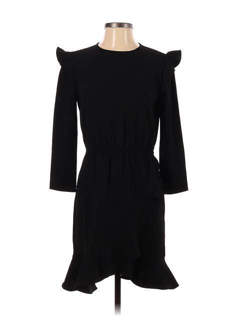 Ali And Jay 100 Polyester Solid Black Casual Dress Size S 86 Off