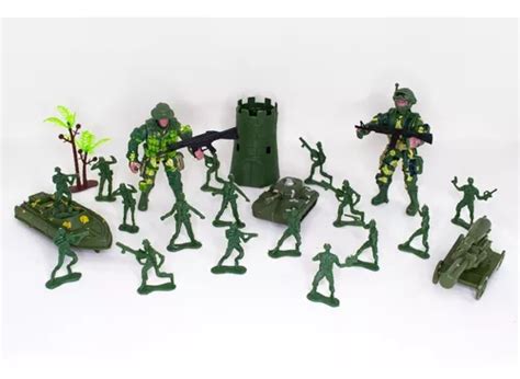 Brinquedo Militar Soldado Miniatura Soldadinhos De Plástico