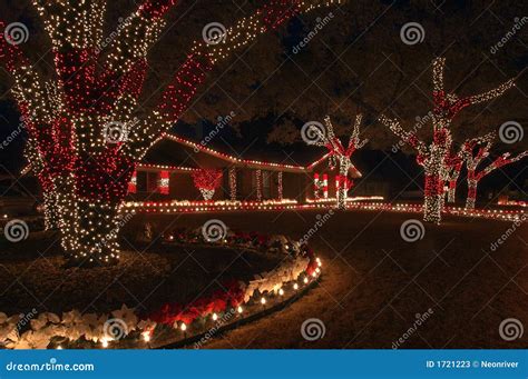 Red And White Christmas Lights Stock Photos - Image: 1721223