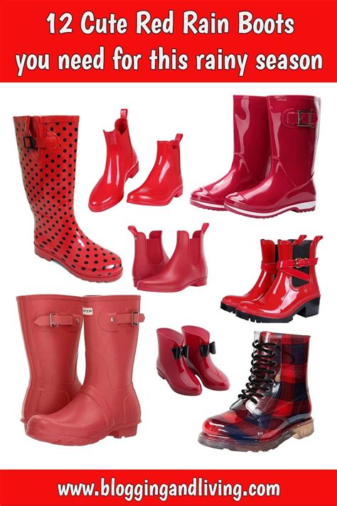 12 Cute Red Rain Boots You Need For This Rainy Season Fashion Red Rain Boots Boots Rain Boots