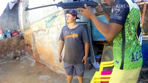 Treinando Uns Tiro De Arma De Chumbinho Youtube