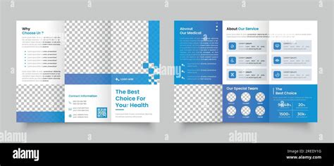 Medical Clinic And Health Care Double Sided Trifold Brochure Layout