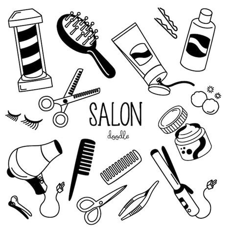 Premium Vector Hand Drawing Styles With Salon Shop Items Doodle