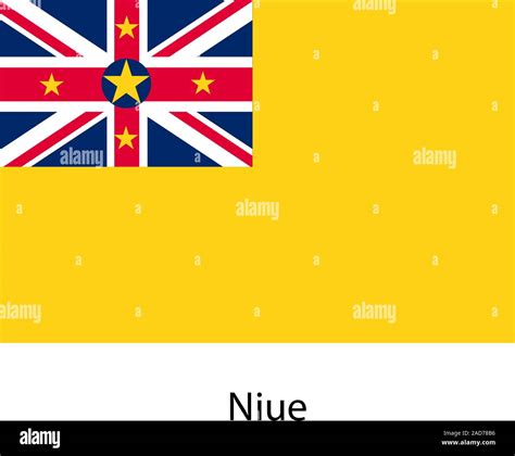 Flag Of The Country Niue Vector Illustration Exact Colors Stock