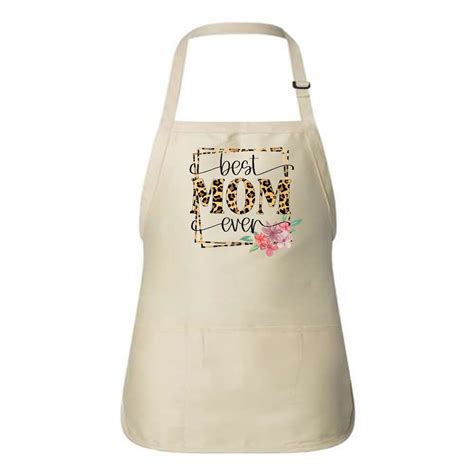 Mothers Day T Apron Best Mom Ever Apron Adjustable Baking Apron