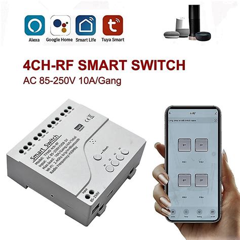 Релейный модуль Wi-Fi + радио 4-канальный для умного дома Tuya в Алматы ...