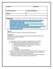 Actividad 3 Calidad Aerespacial Docx Nombres Nombre Del Curso