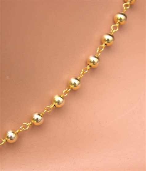 Gold Rosary Necklace Women 14k Gold Filled 925 Sterling Silver Etsy